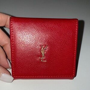 YSL Red Leather coin wallet